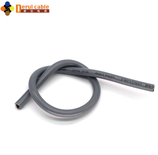 Highly flexible mobile cable for CNC lathes